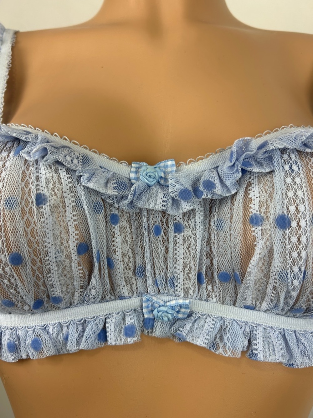 For bundles only - For love and lemons Harper ruffle tulle polka dot bralette XS - Picture 4 of 13